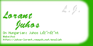 lorant juhos business card